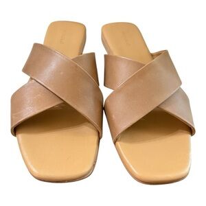 Nisolo Catalina Slide Sandals Almond Tan Size 10
